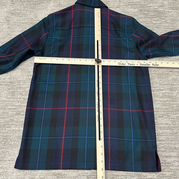 VTG LRL Lauren Ralph Lauren Shirt Womens Small Green Plaid Wool Full Zip - Picture 7 of 9